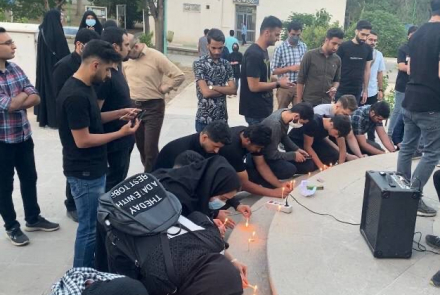 مراسم یادبود جانباختگان حادثه متروپل آبادان در دانشگاه صنعتی اصفهان 