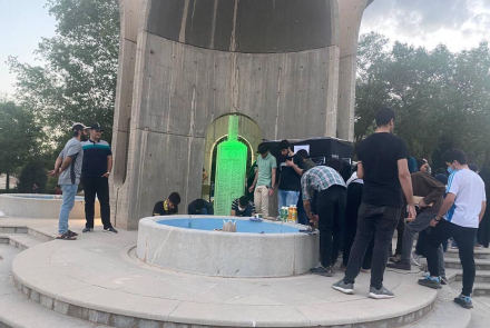 مراسم یادبود جانباختگان حادثه متروپل آبادان در دانشگاه صنعتی اصفهان 